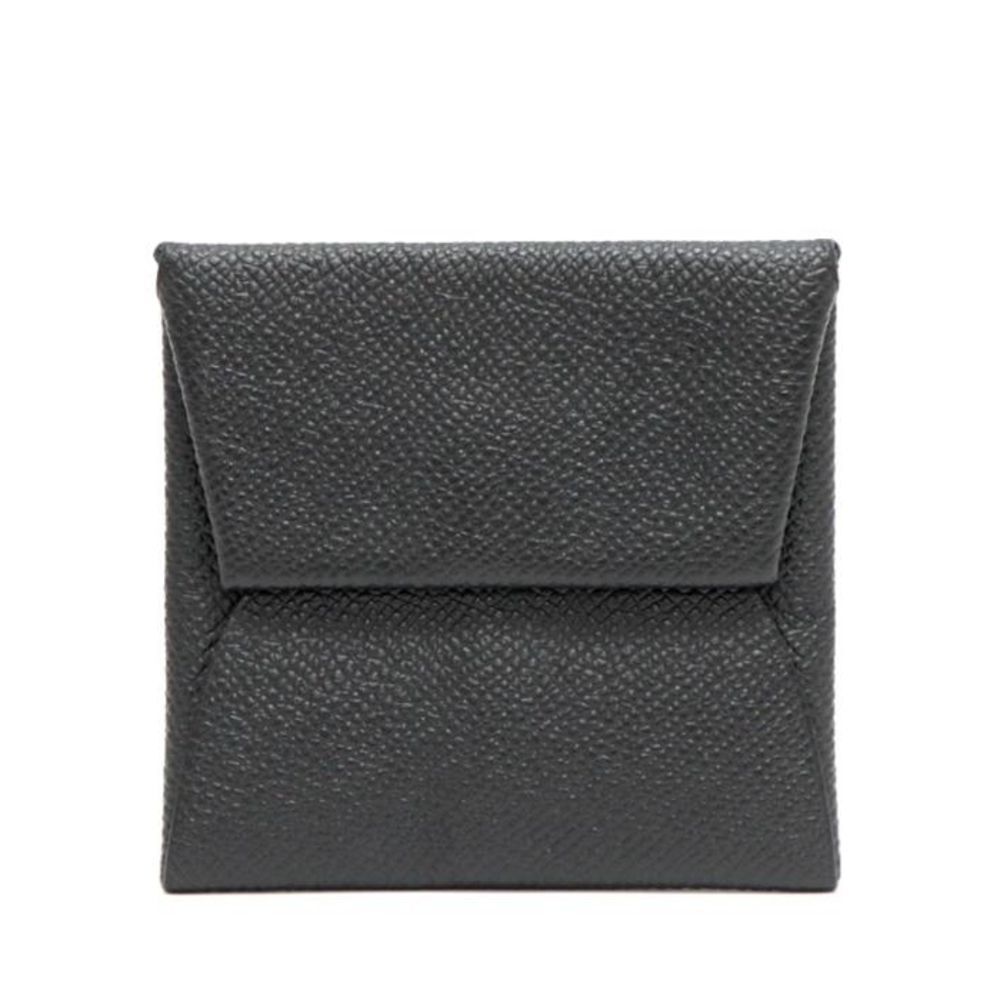Hermes Bastia Black Wallet Purse C Engraved